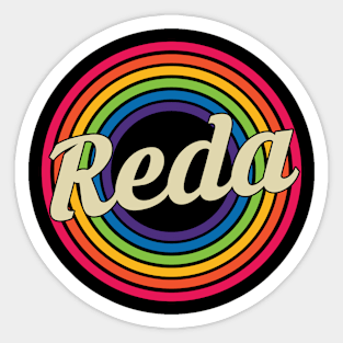 Reda - Retro Rainbow Style Sticker